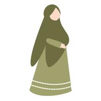 illustratie van een zwanger moslim vrouw vector