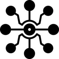 solide icoon voor netwerken vector