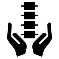 chiropractie glyph icoon vector