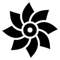 lotus glyph-pictogram vector