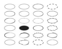 set van ovale grens achtergrond. ellips frames decoratie vector