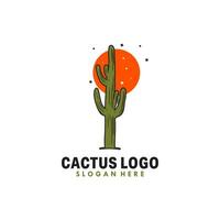 cactus logo ontwerp sjabloon vector illustratie