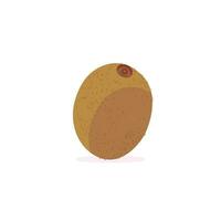 kiwi fruit icoon reeks vector ontwerp. rijp geheel kiwi fruit en voor de helft kiwi fruit geïsoleerd Aan wit achtergrond. Chinese kruisbes voor de helft kruis sectie vlak kleur vector icoon voor voedsel apps en websites