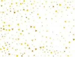 licht gouden schitteren driehoekig confetti. pastel vakantie textur vector