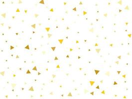 Kerstmis licht gouden driehoeken. confetti viering, vallend gouden abstract decoratie voor feest. vector illustratie