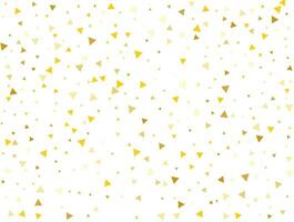 licht gouden schitteren driehoekig confetti. pastel vakantie textur vector