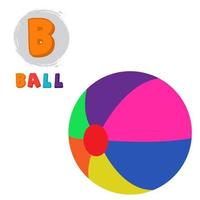 b voor bal kinderen leren vectorillustratie gratis te downloaden vector