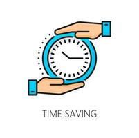 tijd besparing, cms inhoud beheer systeem icoon vector