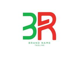 alfabet brieven creatief monogram logo br, rb, b en r vector illustratie.