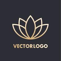 gouden lotus vector logo