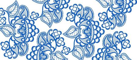 blauw floreren decoratief naadloos abstract achtergrond behang vector