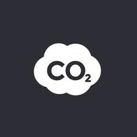 co2, uitstoot van kooldioxide icoon vector