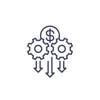 cashflow, geldbeheer lijn icoon vector