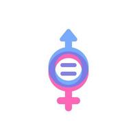 gendergelijkheid concept, vector icon