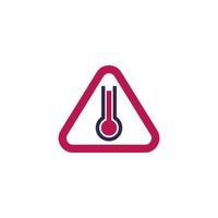 waarschuwingsbord voor hoge temperatuur vector