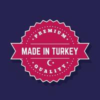 gemaakt in turkije badge, vintage embleem vector