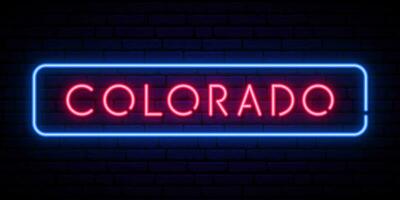 Colorado neon uithangbord. vector