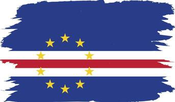 vector cabo verde vlag met realistisch structuur