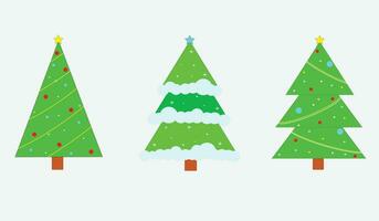 Kerstmis bomen verzameling. bewerkbare vector illustratie