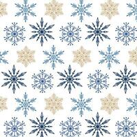 winter naadloos achtergrond met vallend sneeuw. Kerstmis en nieuw jaar vakantie ontwerp gemaakt van mooi sneeuwvlokken. patroon in de paneel monsters. vector