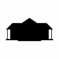boerderij silhouet vector. landelijk huis silhouet kan worden gebruikt net zo icoon, symbool of teken. huis icoon vector voor ontwerp van boerderij, dorp of platteland
