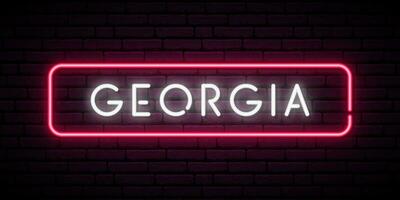 Georgië neon uithangbord. vector