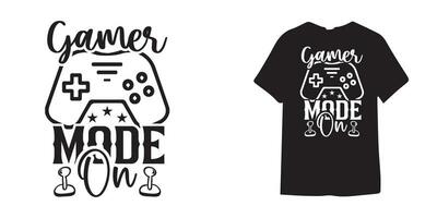 gamer mode Aan gaming t overhemd ontwerp - gaming typografie ontwerp - gamer - verjaardag geschenk jongens - roblox - downloaden het dossier - controleur - ik pauzeerde mijn spel naar worden hier vector