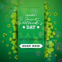 St. Patrick&#39;s Day verkoop ontwerp vector