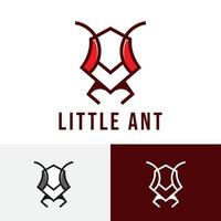 kleine kleine kleine mierenkop abstracte lijn logo vector