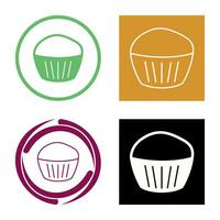 chocola muffin vector icoon