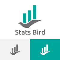 vliegende vogel investeren zakelijke financiële staafdiagram logo vector