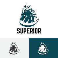 superieur sterk paardenhoofd dier logo symbool vector