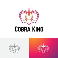 cobra koning slang slang gehoornde draak tactiek strategie spel esport vector