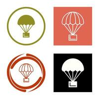 parachute vector pictogram