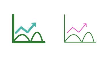 neiging in diagram vector icoon