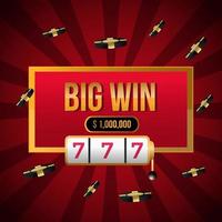 grote overwinning casino achtergrond vector sjabloon