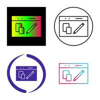 uniek website ontwerp vector icoon