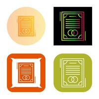 bruiloft contract vector icon