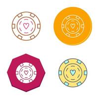 uniek poker chips vector icoon