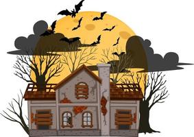 geïsoleerd halloween verlaten huis vector