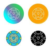 uniek poker chips vector icoon