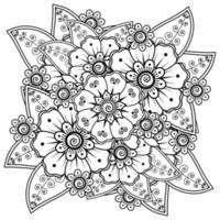 mehndi bloem decoratief ornament in etnische oosterse stijl vector
