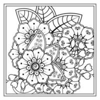 mehndi bloem decoratief ornament in etnische oosterse stijl vector