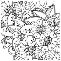 mehndi bloem decoratief ornament in etnische oosterse stijl vector