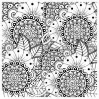 mehndi bloem decoratief ornament in etnische oosterse stijl vector