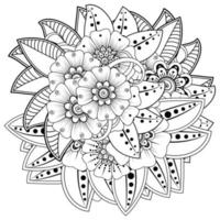 mehndi bloem voor henna, mehndi, tatoeage, decoratie vector