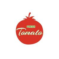tomaat logo vector. vrij ruimte voor tekst. behang achtergrond. vector