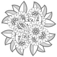 mehndi bloem decoratief ornament in etnische oosterse stijl vector