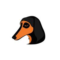 hond vector icoon. elegant hond hoofd kant visie. logo en sticker ontwerp.