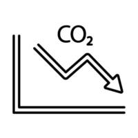 icoon met nul emissie symbool concept. kas gas- koolstof credit ontwerp. beschermen ecologisch groen vector schets. koolstof netto nul neutrale natuurlijk. koolstof voetafdruk kunst pictogram